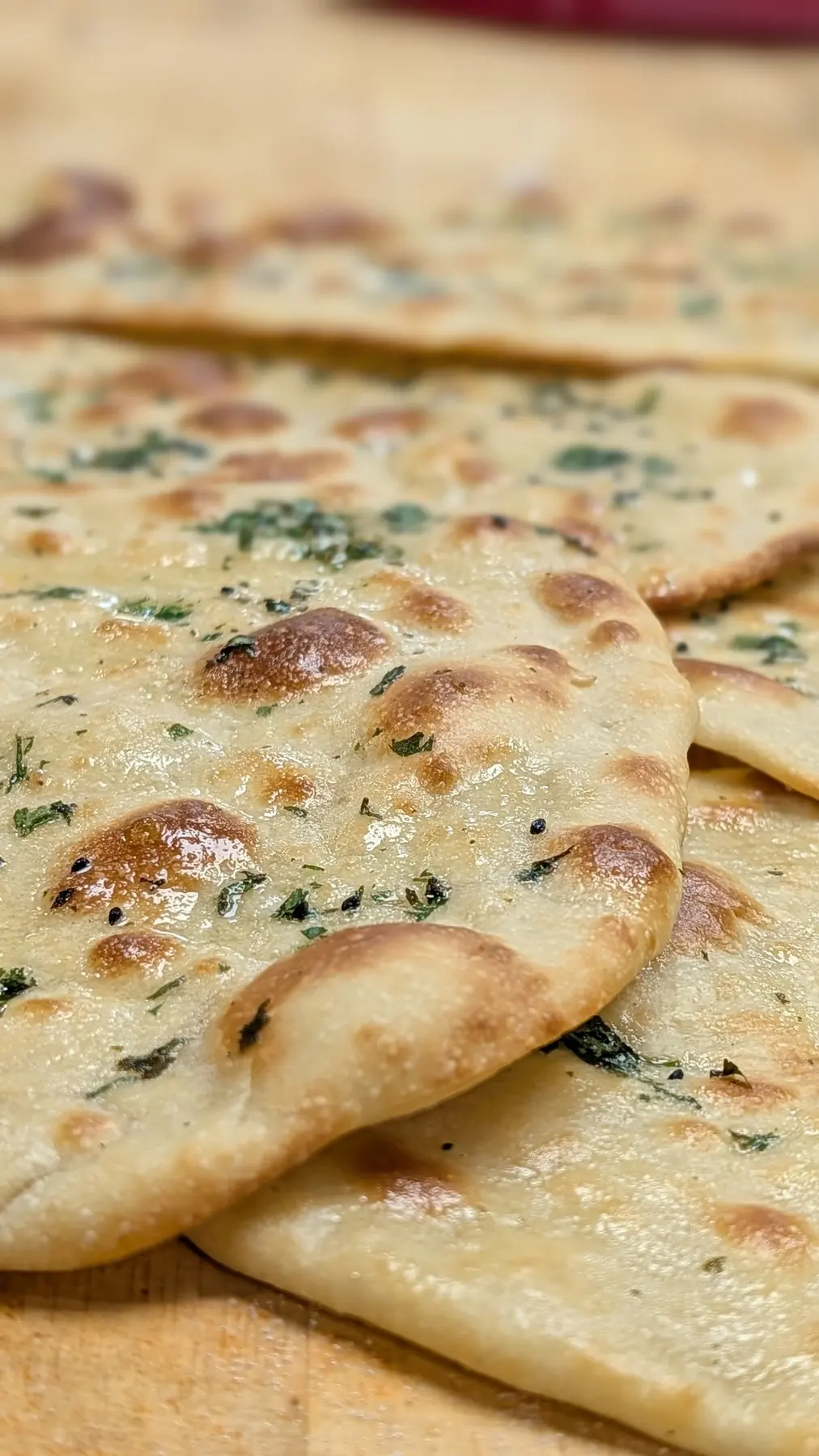 Fresh kulcha, close